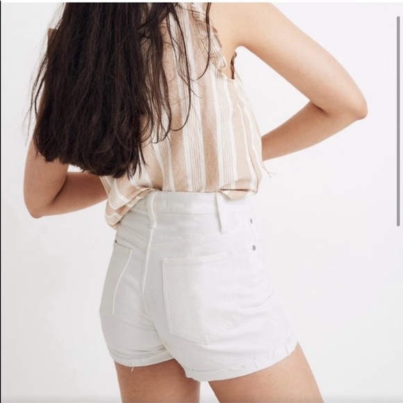 2 for 1! Madewell High Rise White Frayed Hem Shorts EUC AND! Similar pair by Gap - Picture 3 of 16